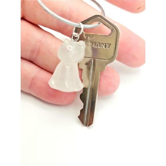 Cat Lover Glow in the Dark Keychain Durable Easy Screw Keyring Unique Kitty Gift - Picture 6 of 8